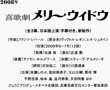 喜歌劇メリーウィドウ 2008年