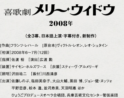 喜歌劇メリーウィドウ 2008年